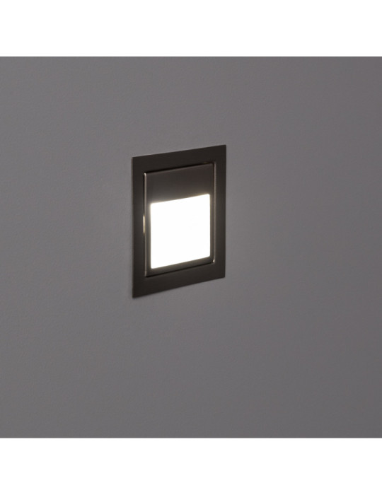 Balise Murale LED Encastrable 1.5W Larry Finition Acier