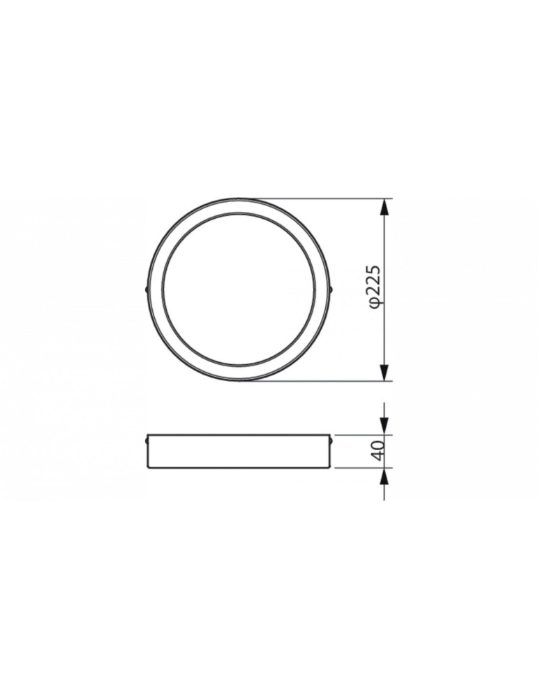 Plafonnier LED PHILIPS Rond Ledinaire 19.5W Ø225 mm DN065C G3