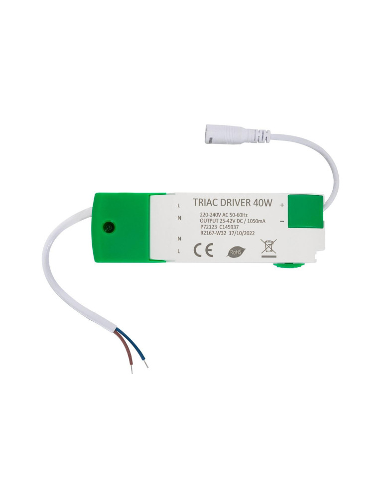 Driver Dimmable TRIAC 220-240V Sortie 25-42V DC 1050mA 40W No Flicker Driver Dimmable TRIAC 220-240V Sortie 25-42V DC 1050mA 40W No Flicker