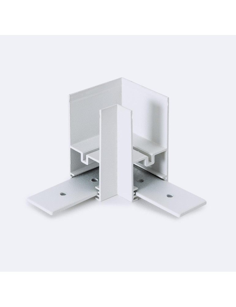 Raccord en L Horizontal pour Rail Magnétique SuperSlim Suspendu 25mm 48V Raccord en L Horizontal pour Rail Magnétique SuperSlim Suspendu 25mm 48V