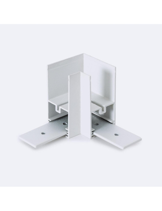 Raccord en L Horizontal pour Rail Magnétique SuperSlim Suspendu 25mm 48V Raccord en L Horizontal pour Rail Magnétique SuperSlim Suspendu 25mm 48V