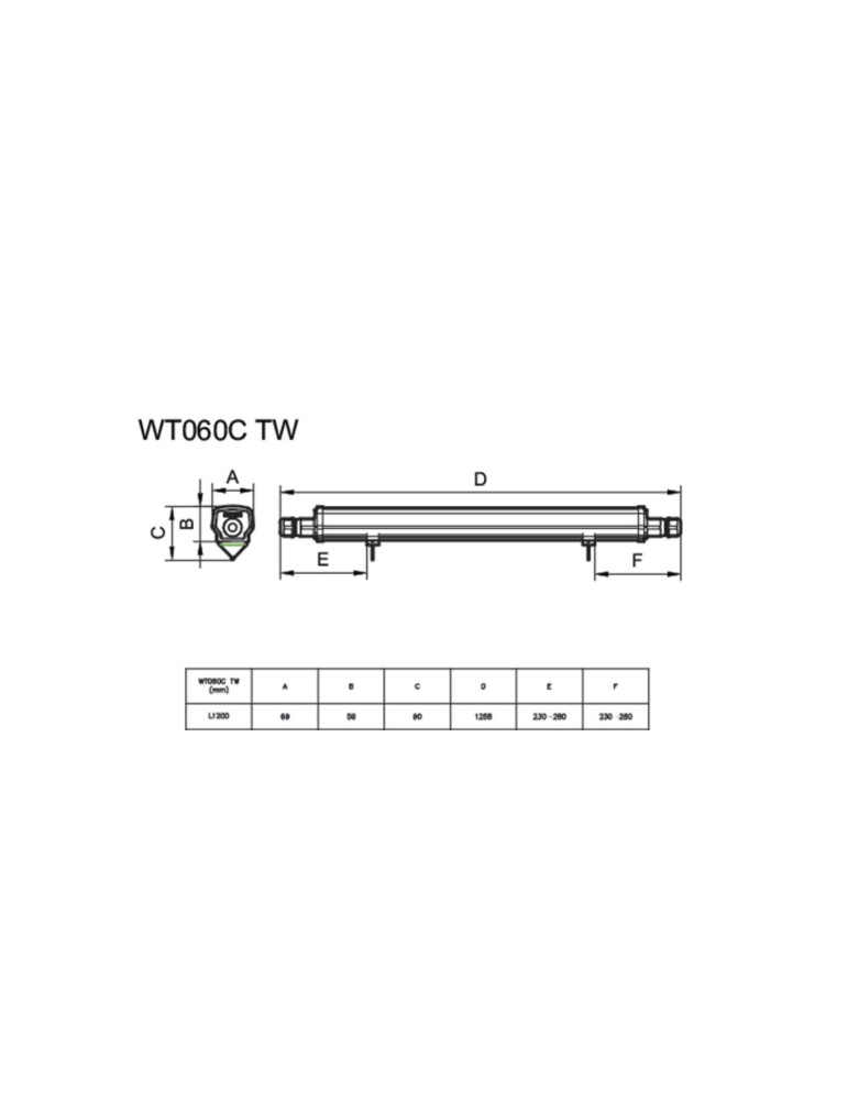 Réglette Étanche LED PHILIPS 30W Ledinaire 120cm Raccordable IP66 WT060C TW1