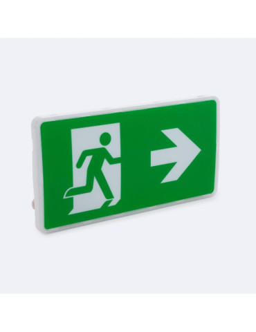 Éclairage de Secours LED Encastré/Saillie 130lm Permanent/Non Permanent avec Panneau IP65 Coupe 150x310 mm
