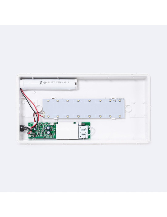 Éclairage de Secours LED Encastré/Saillie 130lm Permanent/Non Permanent avec Panneau IP65 Coupe 150x310 mm