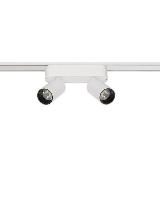 Spot LED sur Rail Magnétique 25mm Extra-Plat 10W Double 48V Blanc