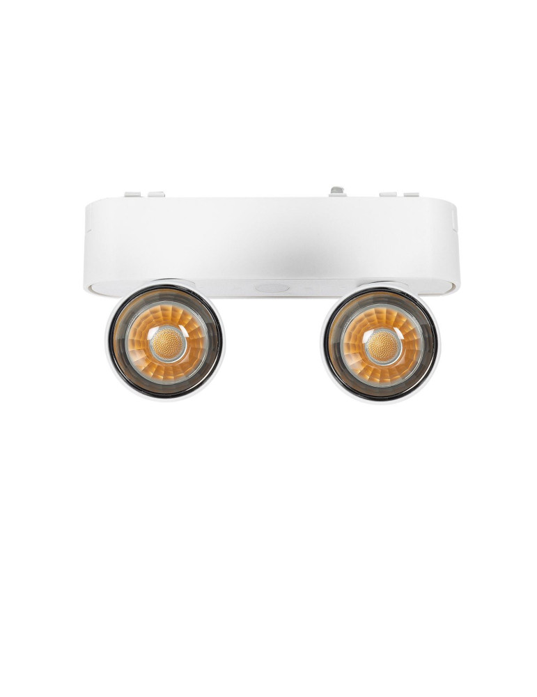 Spot LED sur Rail Magnétique 25mm Extra-Plat 10W Double 48V Blanc