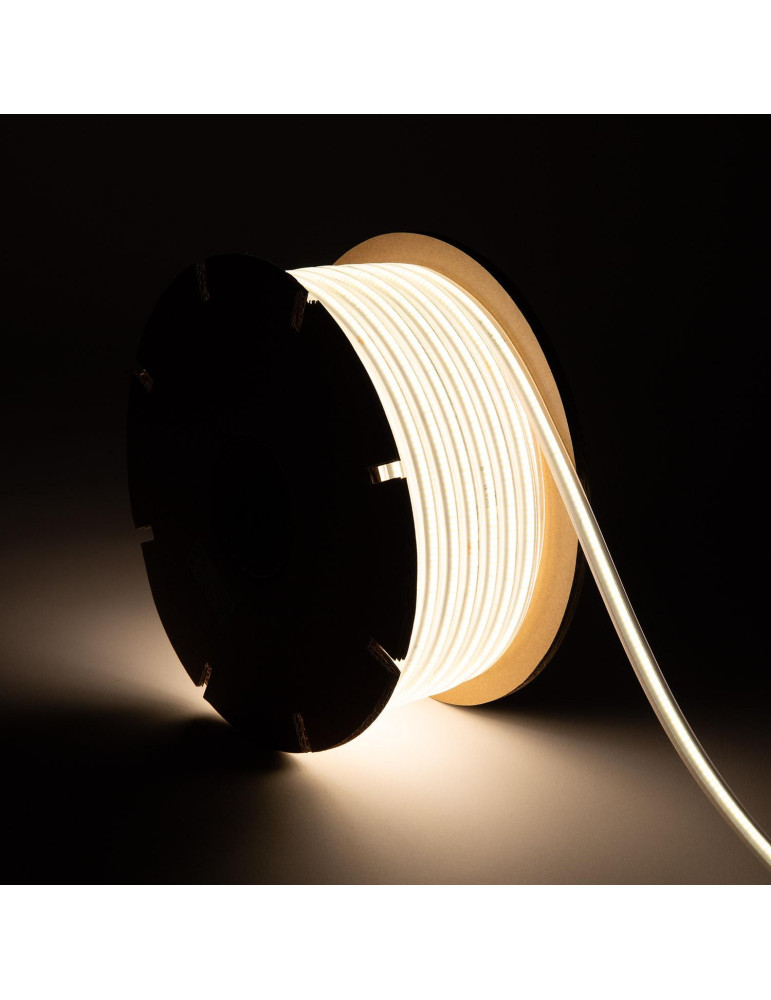 Bobine Ruban LED Dimmable 220V COB 320 LED/m 720 lm/m CRI90 Coupe 50cm Largeur 12mm 50m IP65