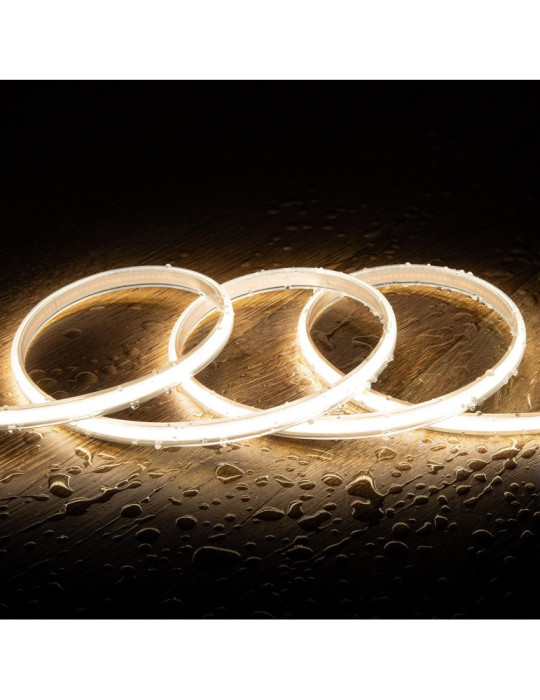 Bobine Ruban LED Dimmable 220V COB 320 LED/m 720 lm/m CRI90 Coupe 50cm Largeur 12mm 50m IP65