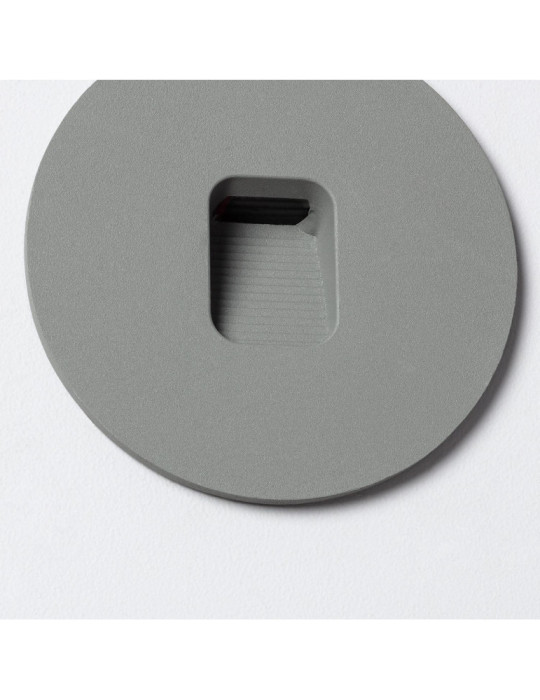 Balise LED Extérieure 2W Encastrable au Mur Ronde Grasset Grise