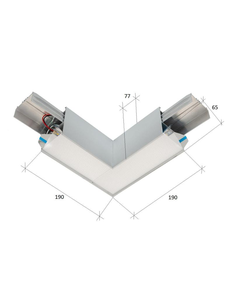 Jonction L pour Barre Linéaire LED Turner 8W