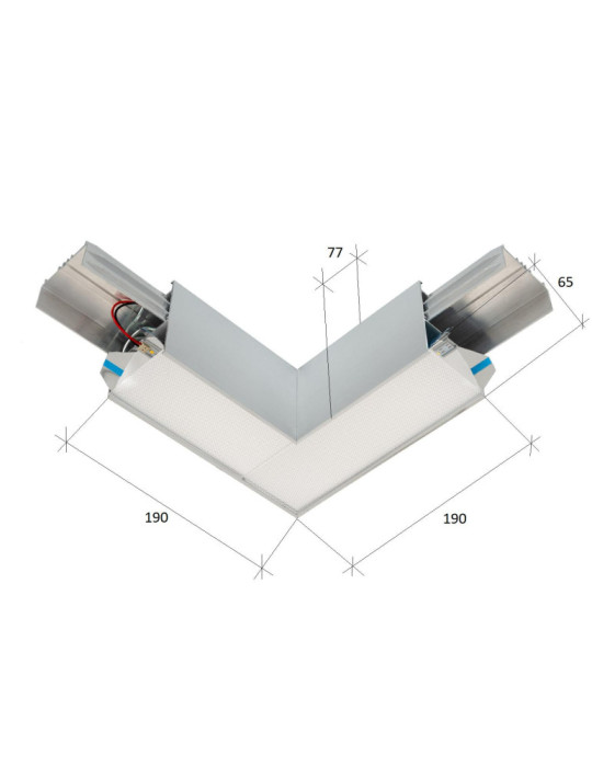 Jonction L pour Barre Linéaire LED Turner 8W