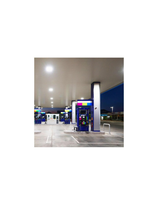 Spot LED Canopy Spécial Stations-Service 100W LUMILEDS 150lm/W Driver Philips Xitanium Dimmable 1-10V