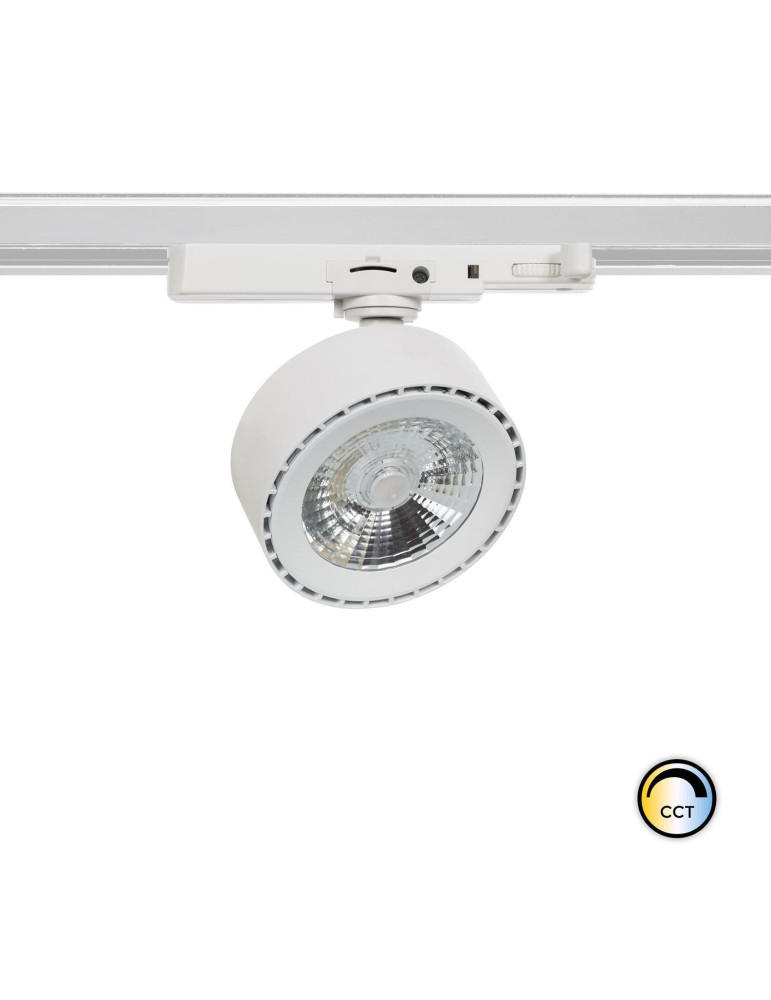 Spot LED sur Rail Triphasé 20W Onuba CCT Blanc