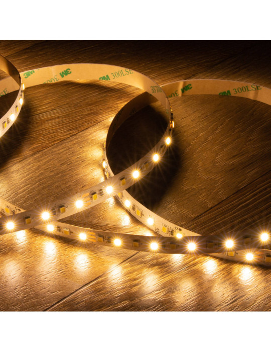 Ruban LED CCT 24V DC SMD 280 LED/m 5m IP20 CRI90 Largeur 10mm coupe tous les 5 cm