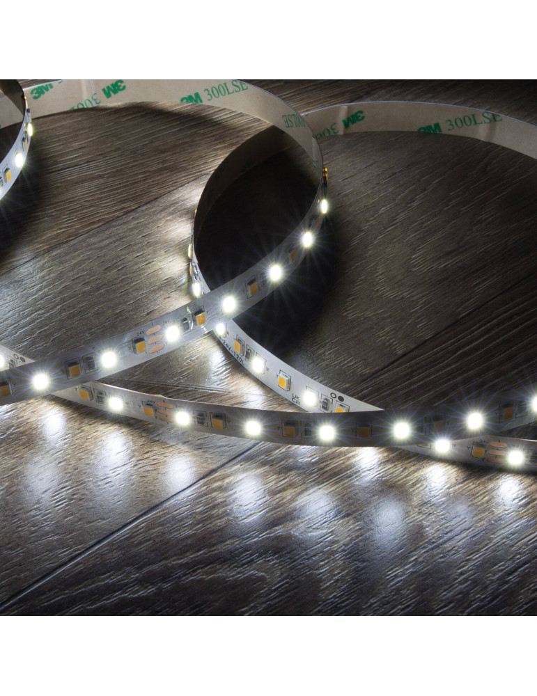 Ruban LED CCT 24V DC SMD 280 LED/m 5m IP20 CRI90 Largeur 10mm coupe tous les 5 cm