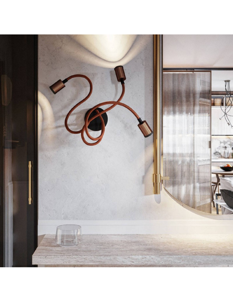 Lampe Murale LED Métal Mini Spotlight Creative-Cables SPM3FLGUOTS60OTSRZ24-L