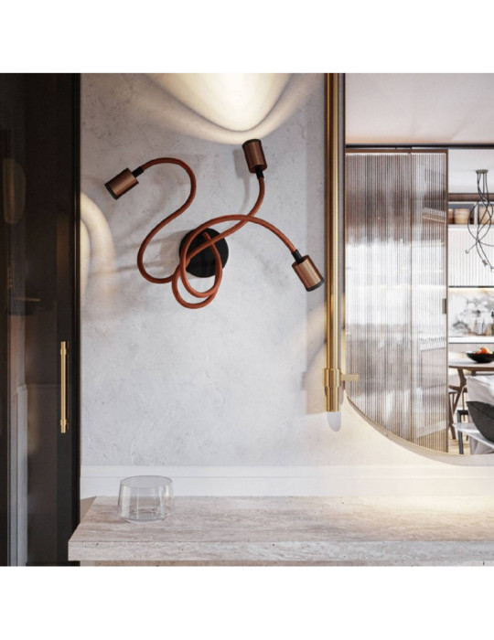 Lampe Murale LED Métal Mini Spotlight Creative-Cables SPM3FLGUOTS60OTSRZ24-L