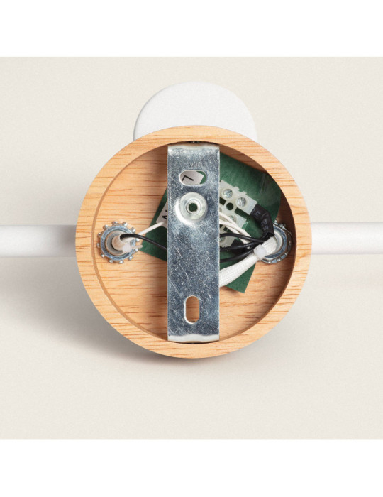 Plafonnier Orientable Bois et Métal 3 Spots Albus