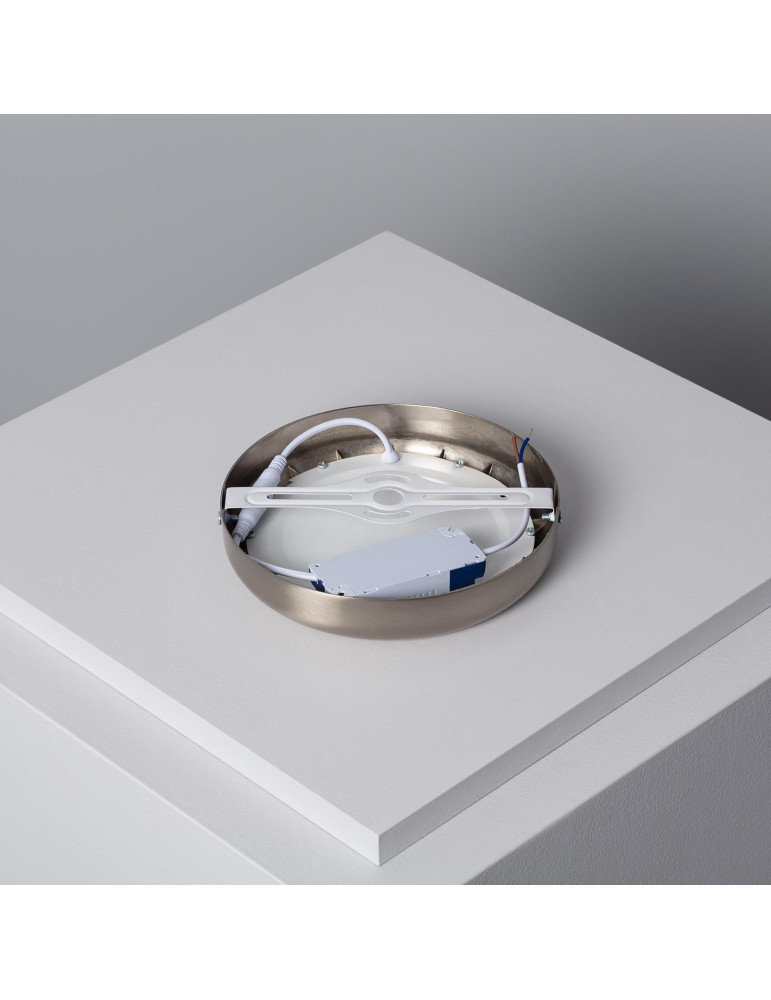 Plafonnier LED Rond 12W Métal Design Silver Ø175 mm