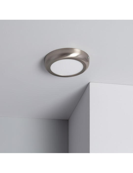 Plafonnier LED Rond 12W Métal Design Silver Ø175 mm