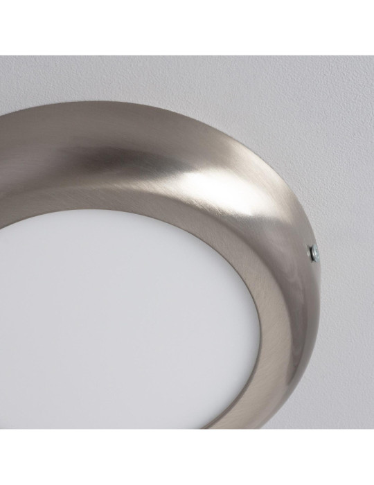 Plafonnier LED Rond 12W Métal Design Silver Ø175 mm