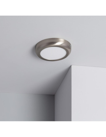 Plafonnier LED Rond 12W Métal Design Silver Ø175 mm