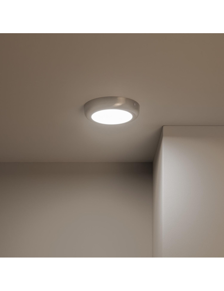 Plafonnier LED Rond 12W Métal Design Silver Ø175 mm