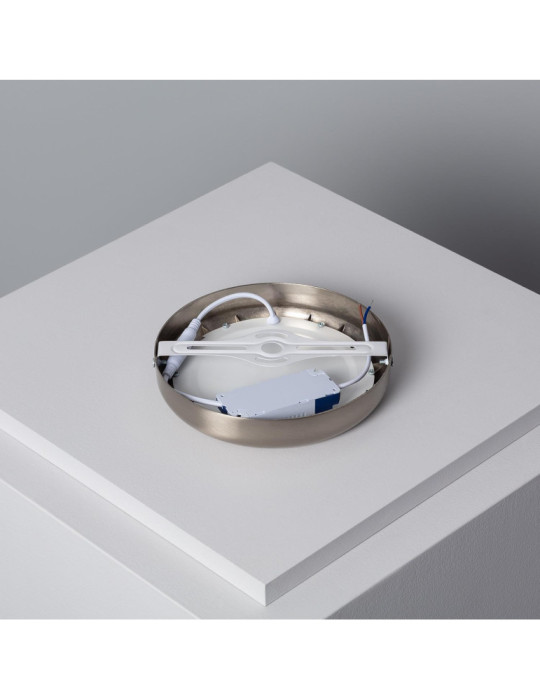 Plafonnier LED Rond 12W Métal Design Silver Ø175 mm