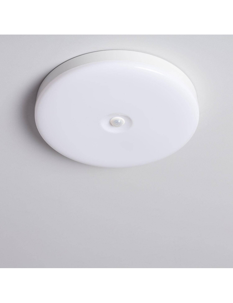 Plafonnier LED Rond 18W No Flicker Ø290 mm avec Détecteur de Présence PIR et Crépusculaire