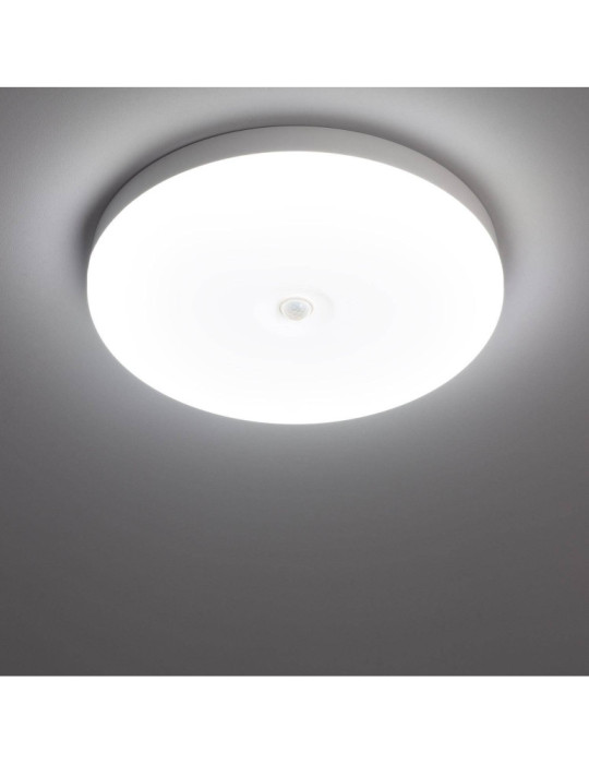 Plafonnier LED Rond 18W No Flicker Ø290 mm avec Détecteur de Présence PIR et Crépusculaire