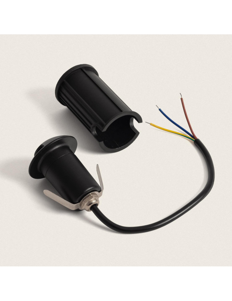 Balise Extérieure LED 1W Encastrable au Sol Letso 4L Noire