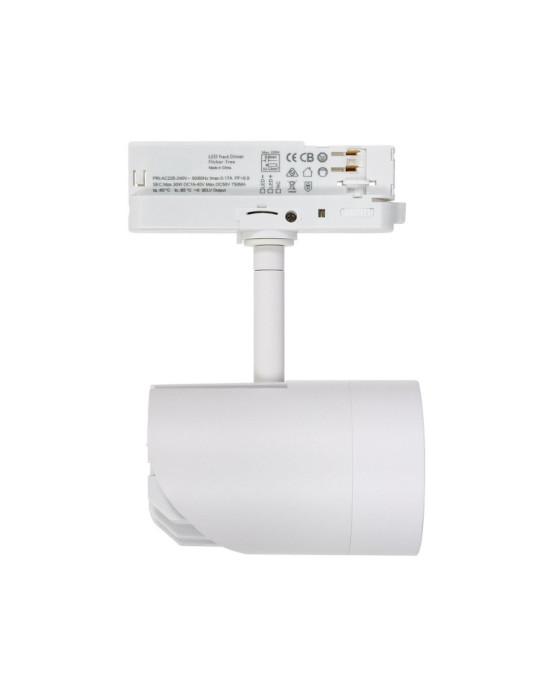 Spot LED sur Rail Triphasé 30W Fuji Blanc