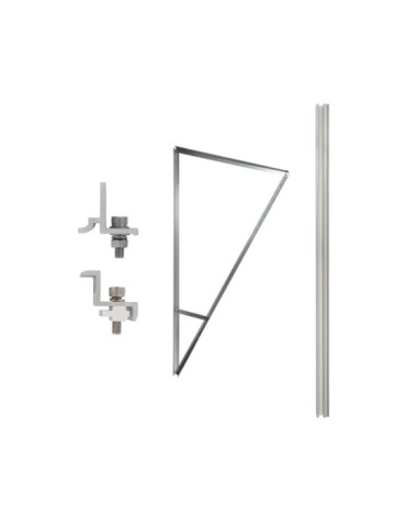 Structure Inclinaison 30º pour Panneaux Solaires Montage sur Tôles et Béton