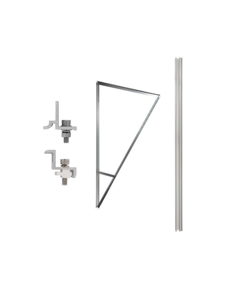 Structure Inclinaison 30º pour Panneaux Solaires Montage sur Tôles et Béton