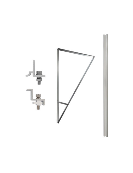 Structure Inclinaison 30º pour Panneaux Solaires Montage sur Tôles et Béton