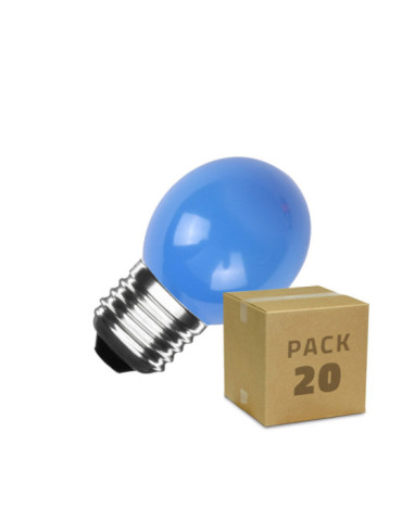 Pack 20 Ampoules LED E27 3W 300 lm G45 Monochrome