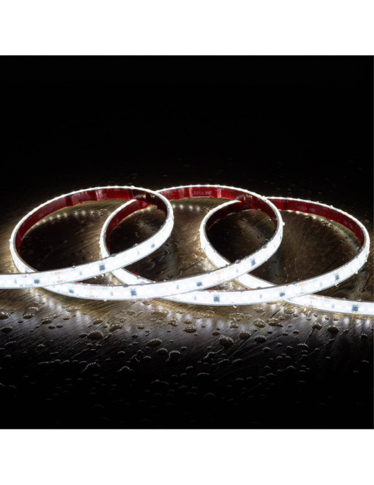 Bobine de Ruban LED Dimmable Auto-redressement 220V SMD2835 Silicone FLEX 120 LED/m High Lumen Largeur 12mm 50 metres IP67 Coupe