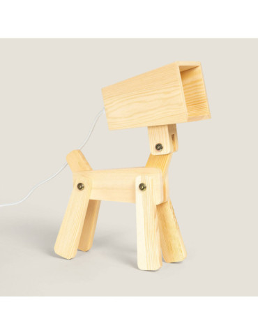Lampe à Poser Métal et Bois Kids Coba Doggi