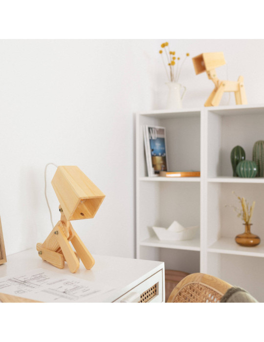 Lampe à Poser Métal et Bois Kids Coba Doggi