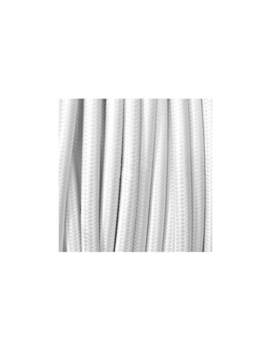 Câble Électrique Textile Blanc