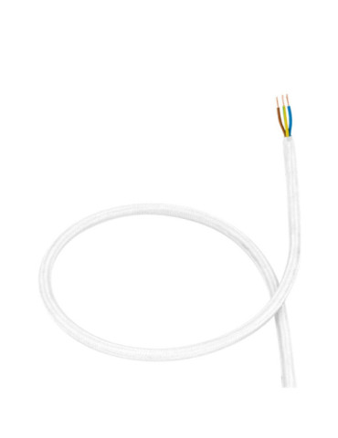 Câble Électrique Textile Blanc