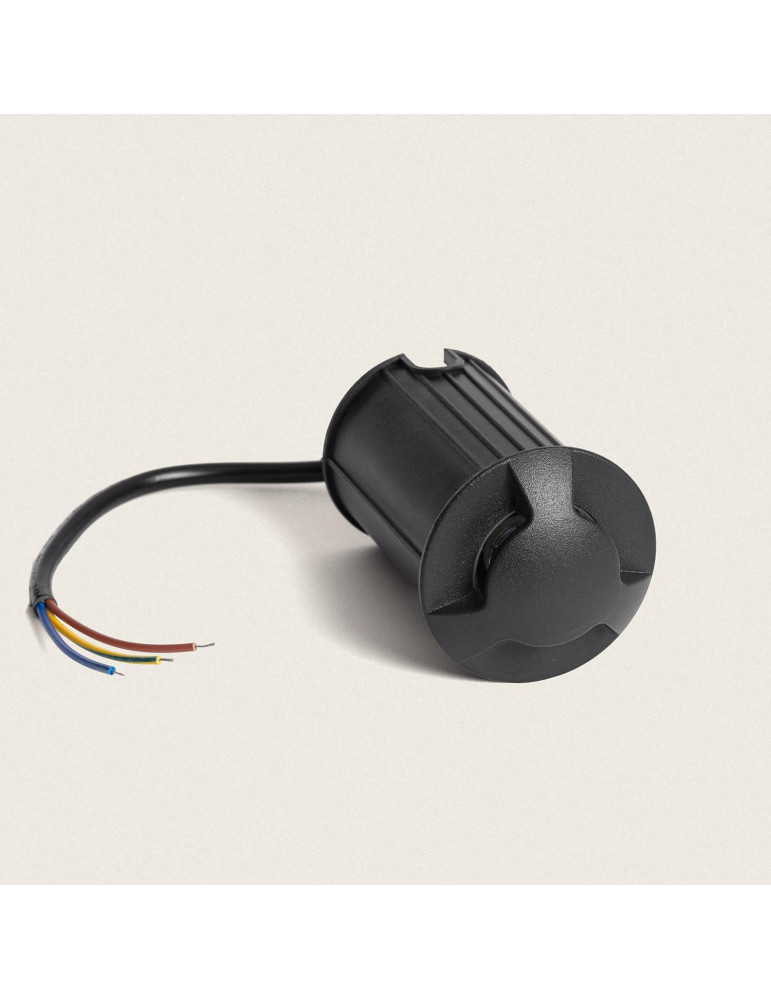 Balise Extérieure LED 3W Encastrable au Sol Letso 3L Noire