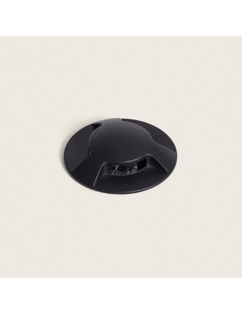Balise Extérieure LED 3W Encastrable au Sol Letso 3L Noire Balise Extérieure LED 3W Encastrable au Sol Letso 3L Noire