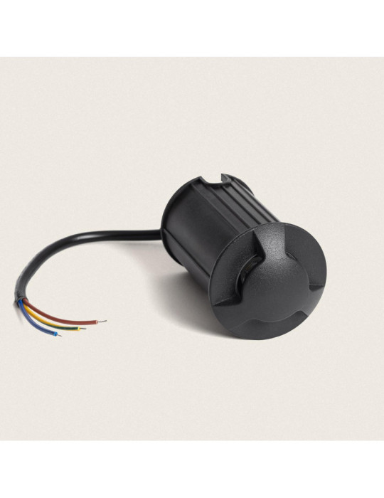 Balise Extérieure LED 3W Encastrable au Sol Letso 3L Noire