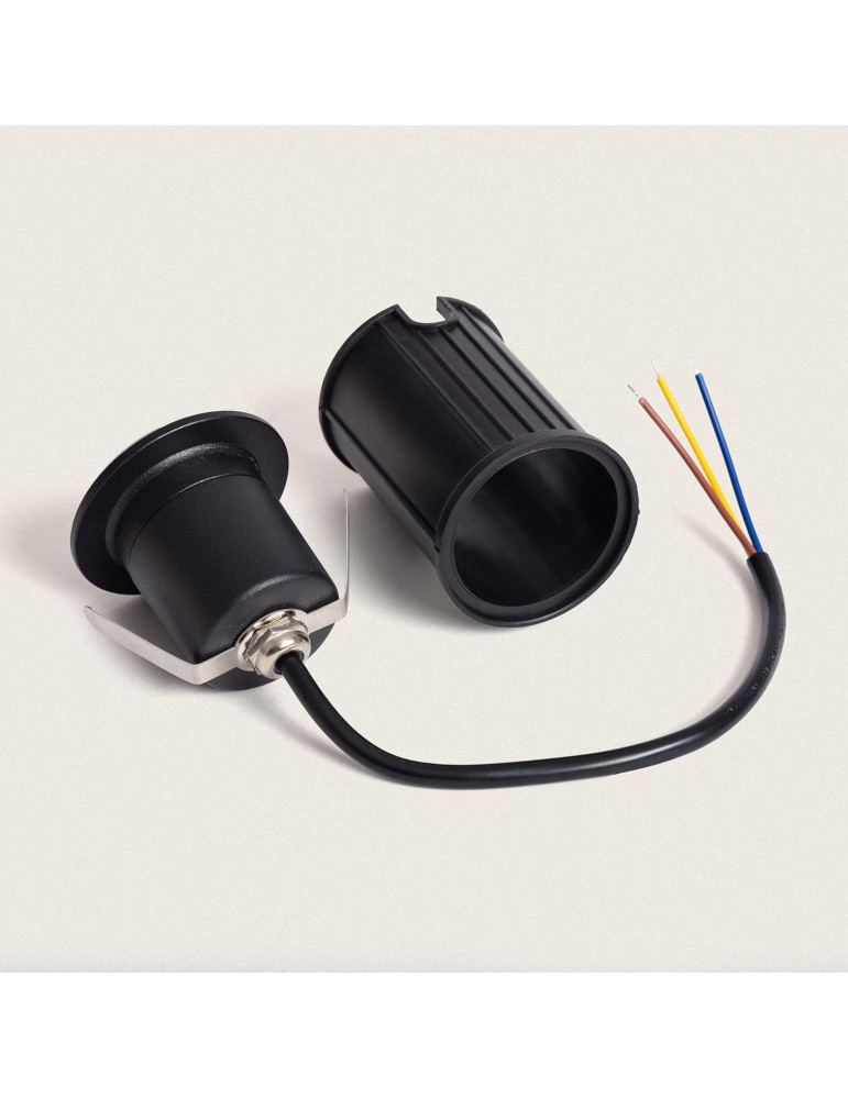 Balise Extérieure LED 3W Encastrable au Sol Letso 3L Noire