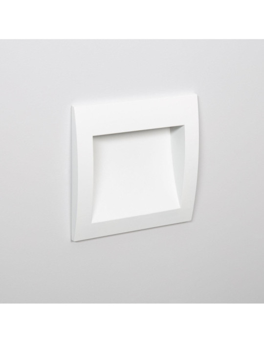 Balise LED Extérieure 4W Encastrable au Mur Carrée Natt Blanche