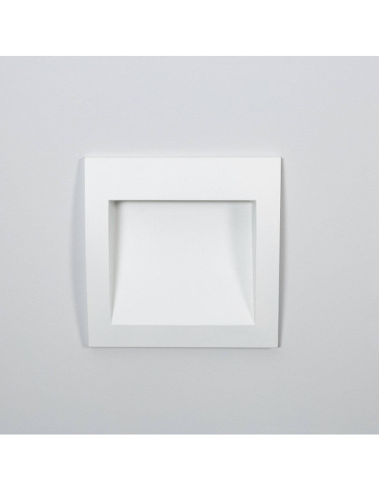 Balise LED Extérieure 4W Encastrable au Mur Carrée Natt Blanche