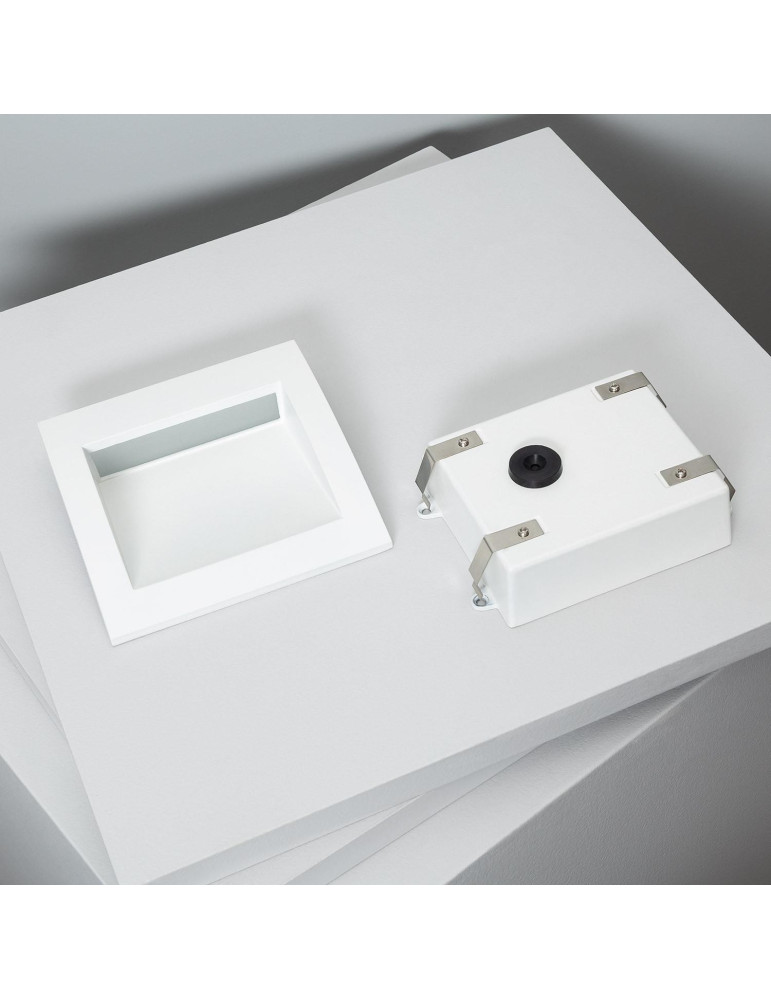 Balise LED Extérieure 4W Encastrable au Mur Carrée Natt Blanche