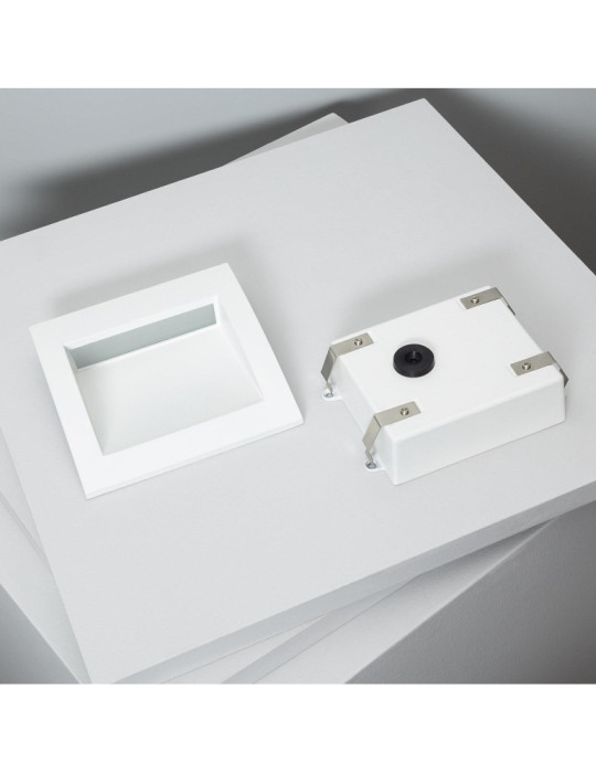 Balise LED Extérieure 4W Encastrable au Mur Carrée Natt Blanche