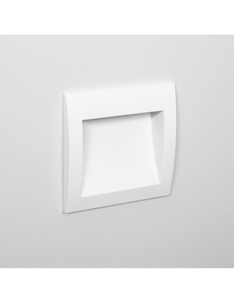 Balise LED Extérieure 4W Encastrable au Mur Carrée Natt Blanche